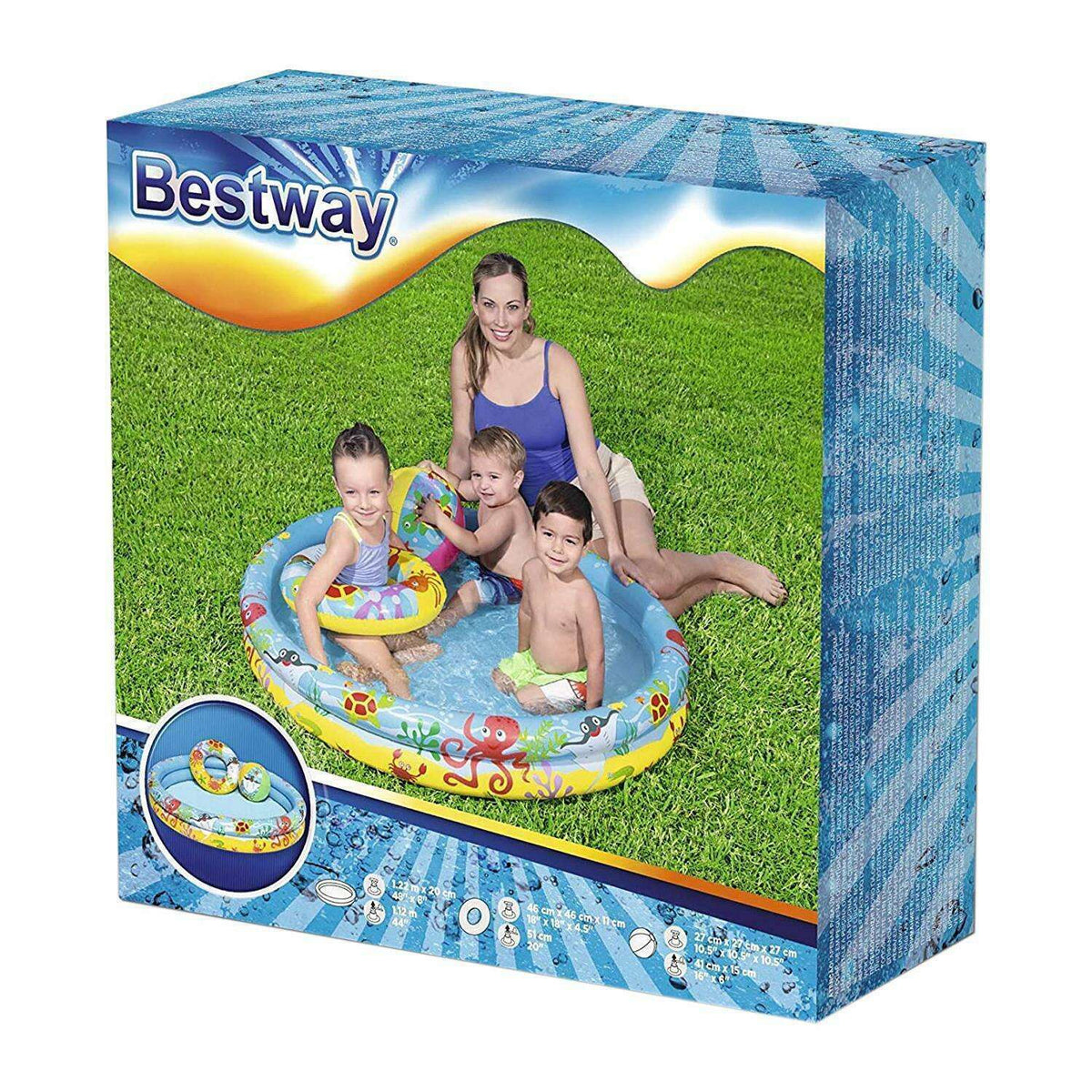 Play Pool Set 122x20cm Kids Inflatables Play Pool Set 122x20cm Play Pool Set 122x20cm Bestway