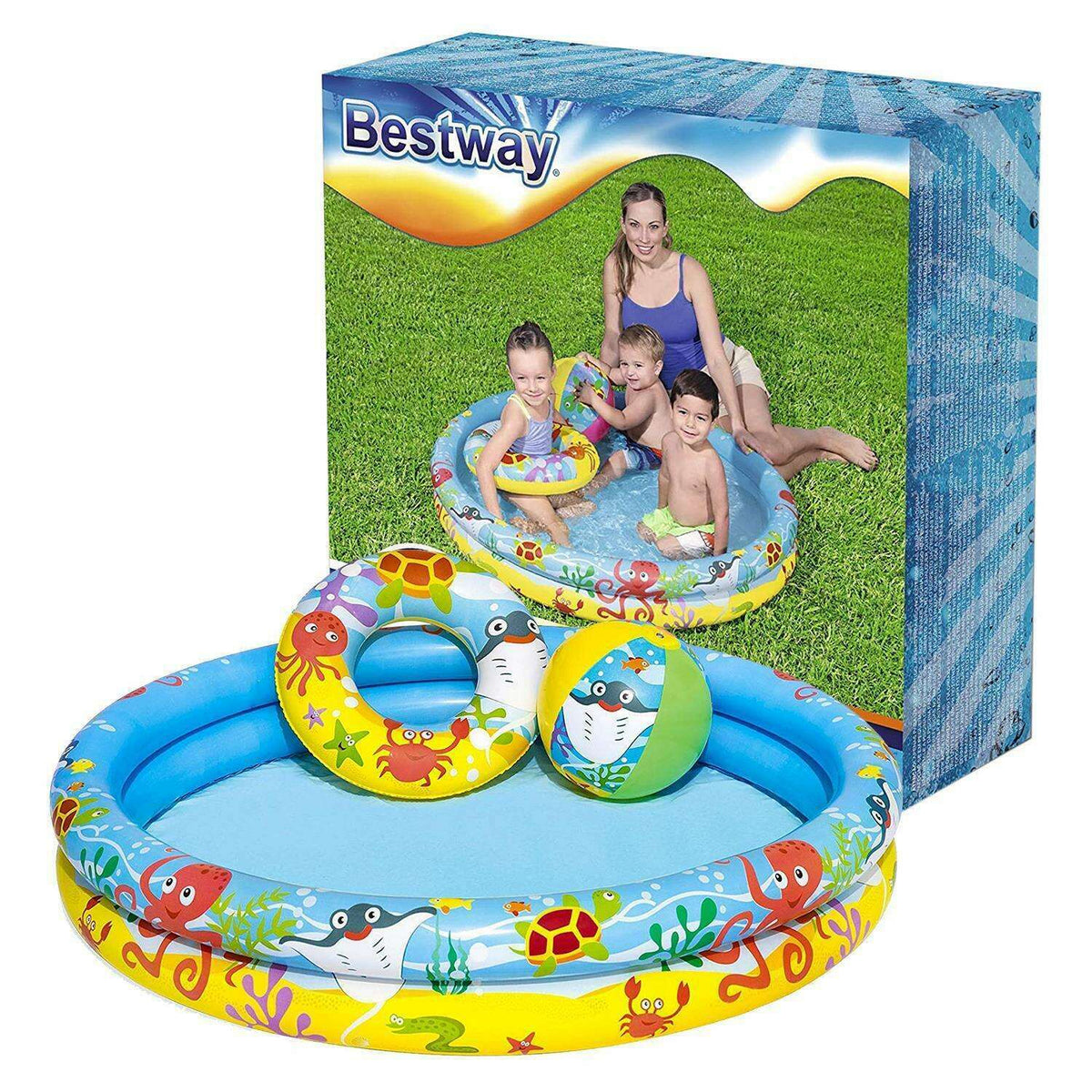 Play Pool Set 122x20cm Kids Inflatables Play Pool Set 122x20cm Play Pool Set 122x20cm Bestway